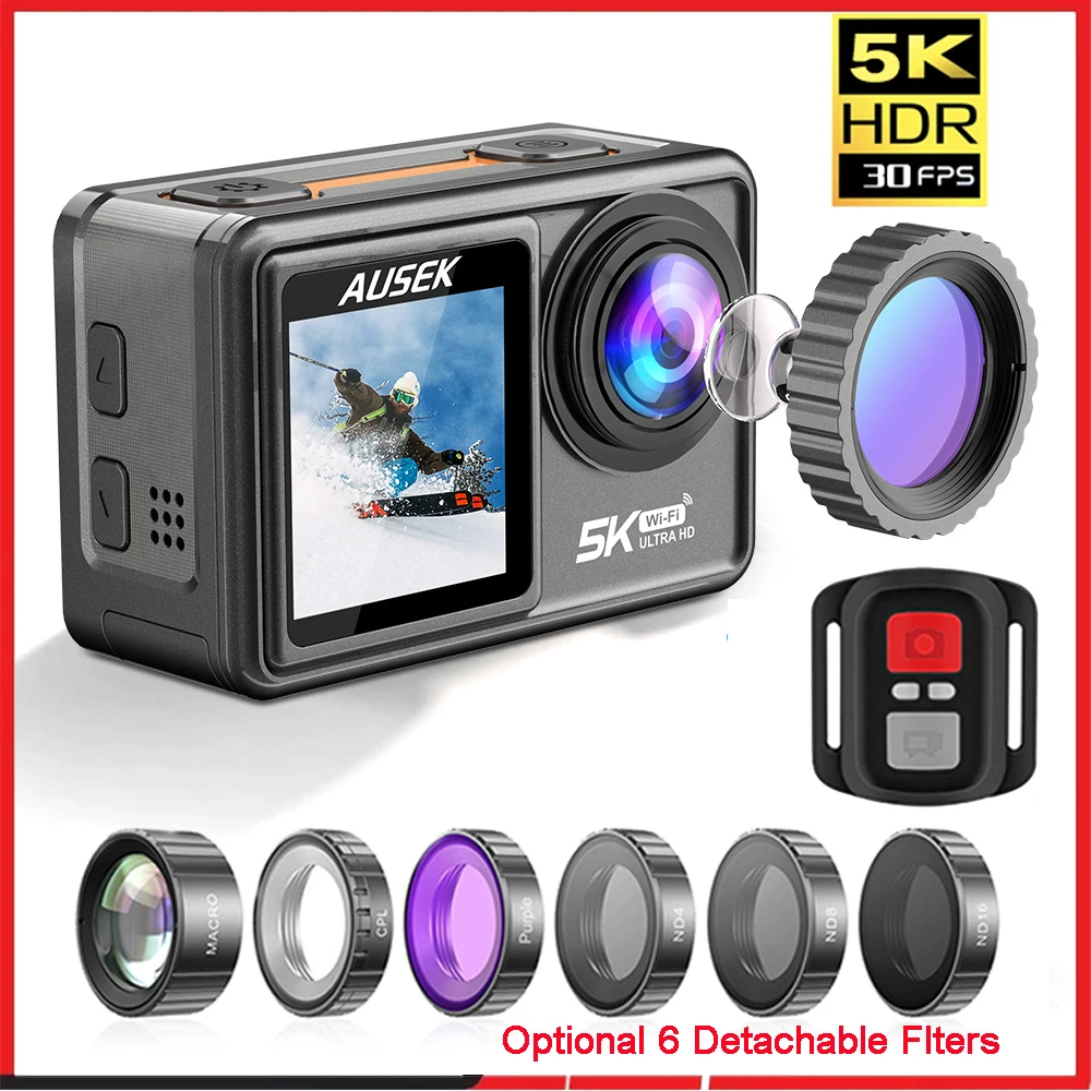 Webcam 4K - AUSEK M81TRアクションカメラ 5K 4K60FPS 50MP DVR