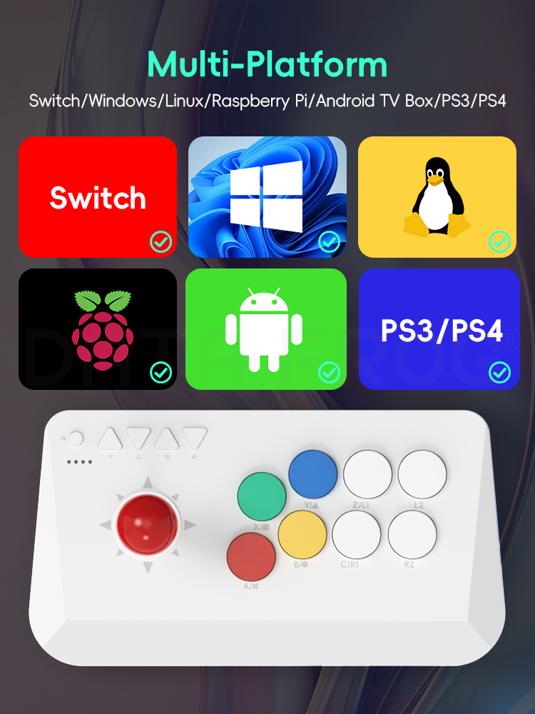 DATA FROG 2.4G ワイヤレスエルゴノミクスアーケ - Joystick Pc Gaming のレビューと価格