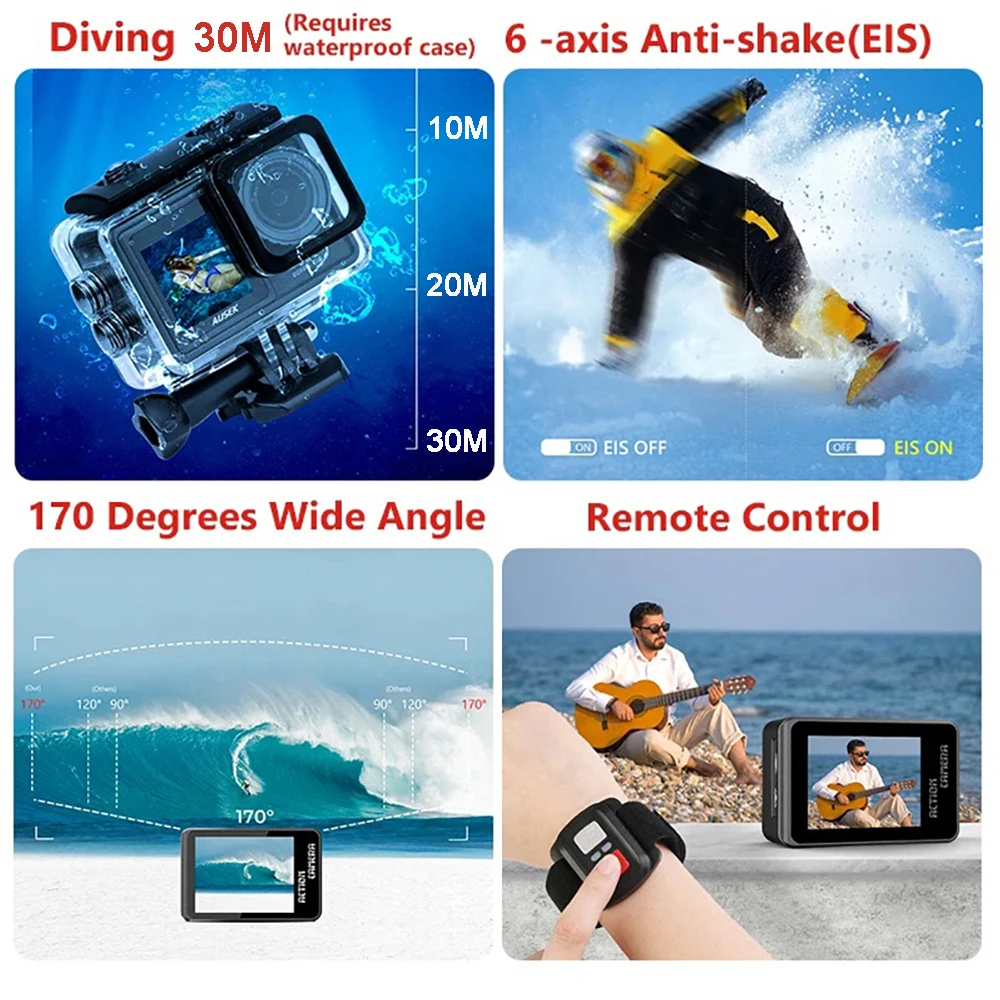 AUSEK M81TRアクションカメラ 5K 4K60FPS - Webcam 4K のレビューと価格