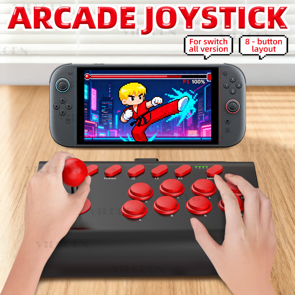 8 ボタンアーケードスティックニンテンドースイッチ & スイ - Joystick Pc Gaming のレビューと価格