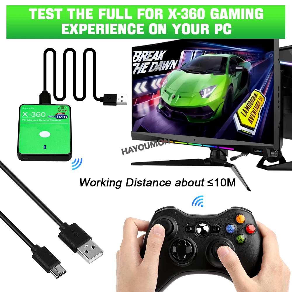 ワイヤレスゲーミングレシーバー USB コントローラー ゲー - Pc Gaming Xbox のレビューと価格