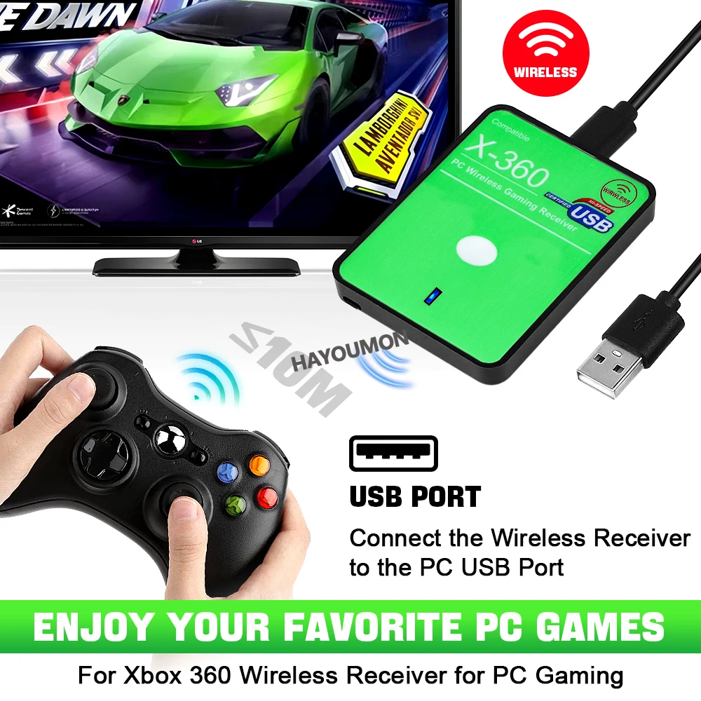ワイヤレスゲーミングレシーバー USB コントローラー ゲー - Pc Gaming Xbox のレビューと価格