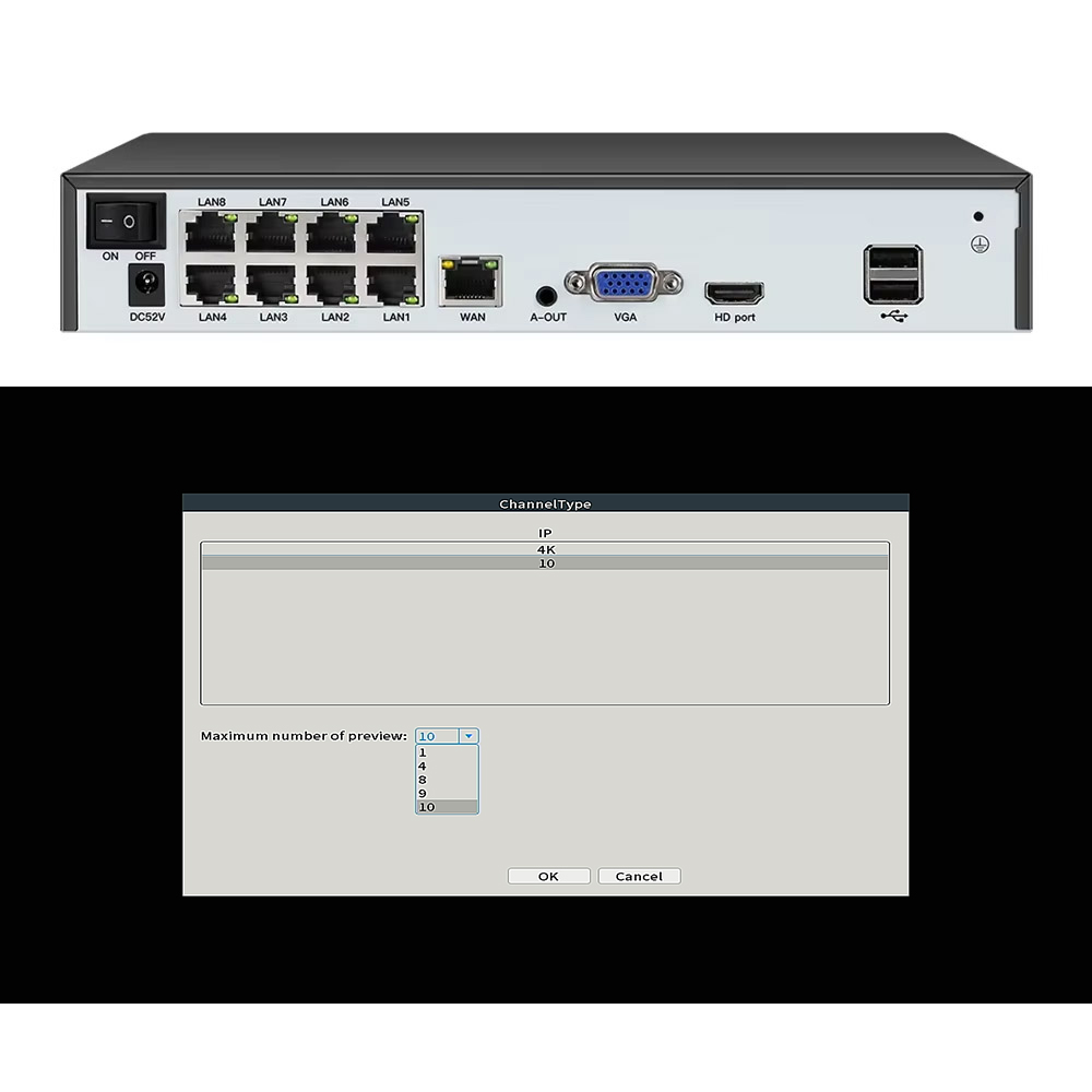 顔検出 H.265 8ch * 4K 4ch/8ch PoE - Webcam 4K のレビューと価格