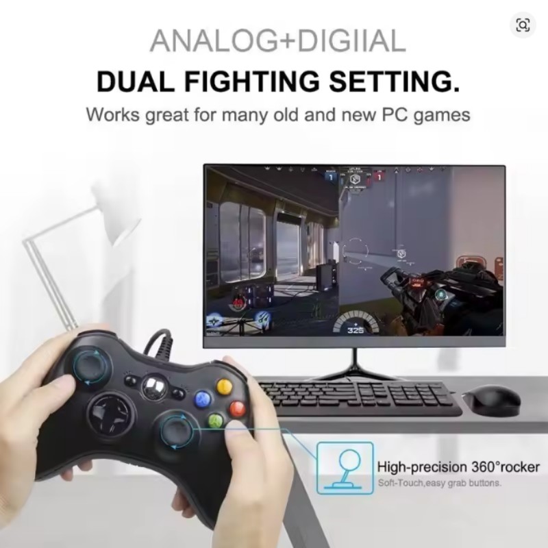 Xbox 360用有線ゲームコントローラーUSB有線ジョイス - Pc Gaming Xbox のレビューと価格